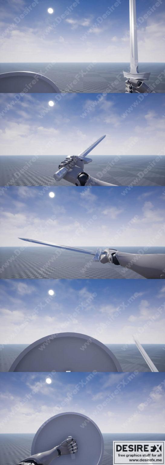 Desire FX 3d models | Sword and Shield First Person Animation Set