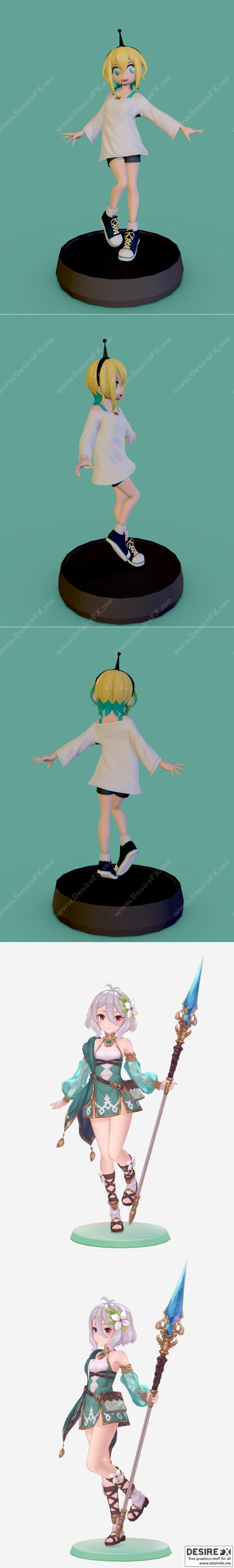 Anime Character - Amano Pikamee 3D model