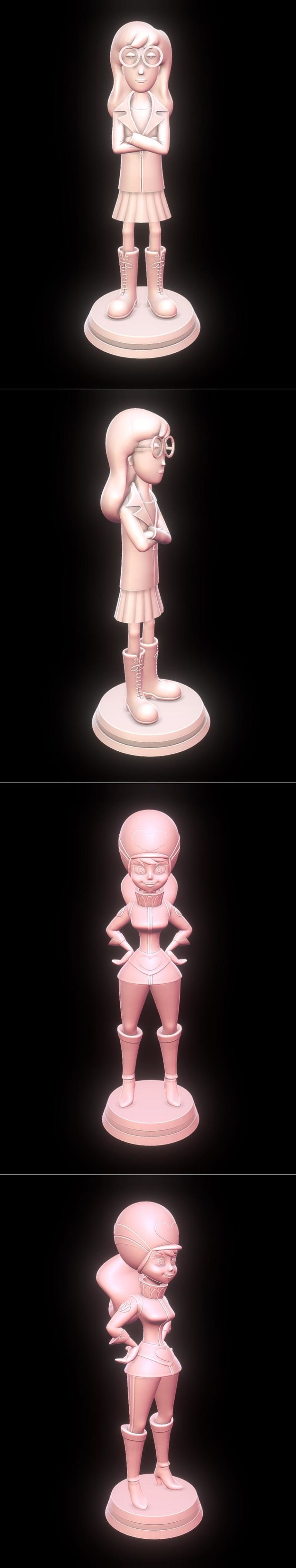 Desire FX 3d models | Daria Morgendorffer and Penelope Pitstop – Wacky ...