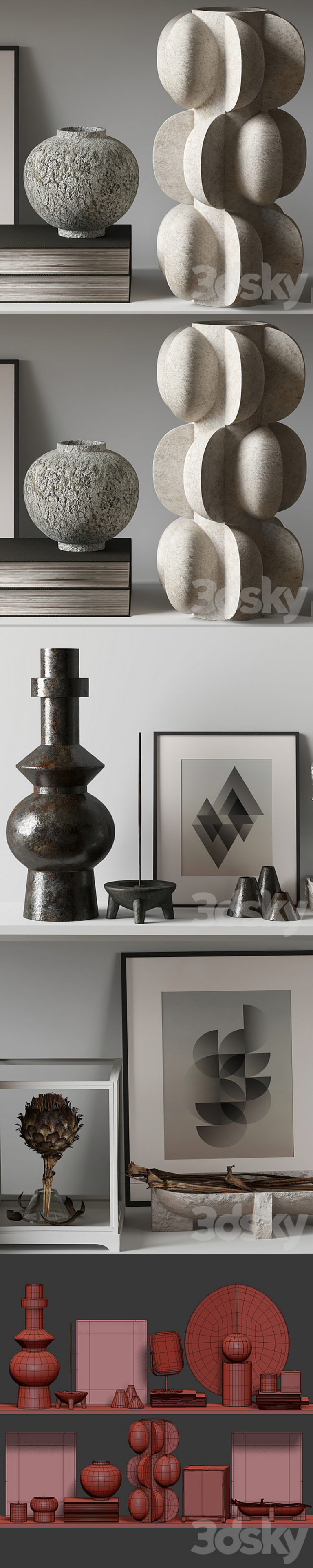 Desire FX 3d models | Decorative Set With Ceramic 012 – 3D Model
