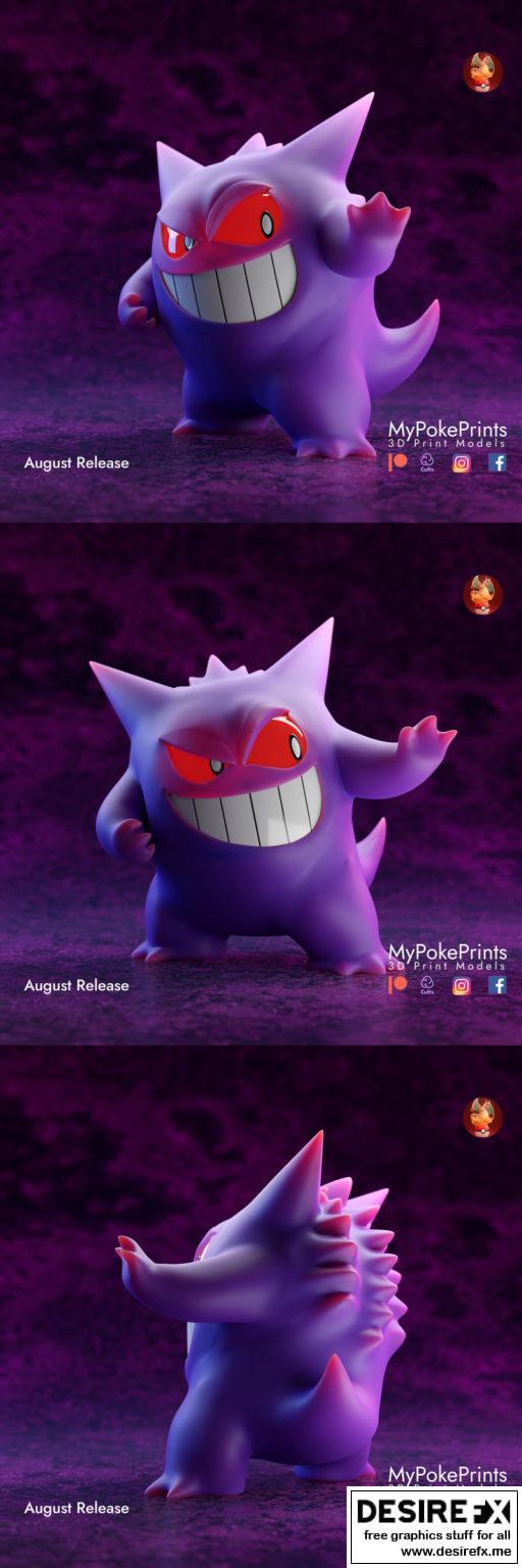 Desire FX 3d Models My PokePrints Gengar 3D Print Model STL desire-fx-3d-models-my-pokeprints-gengar-3d-print-model-stl