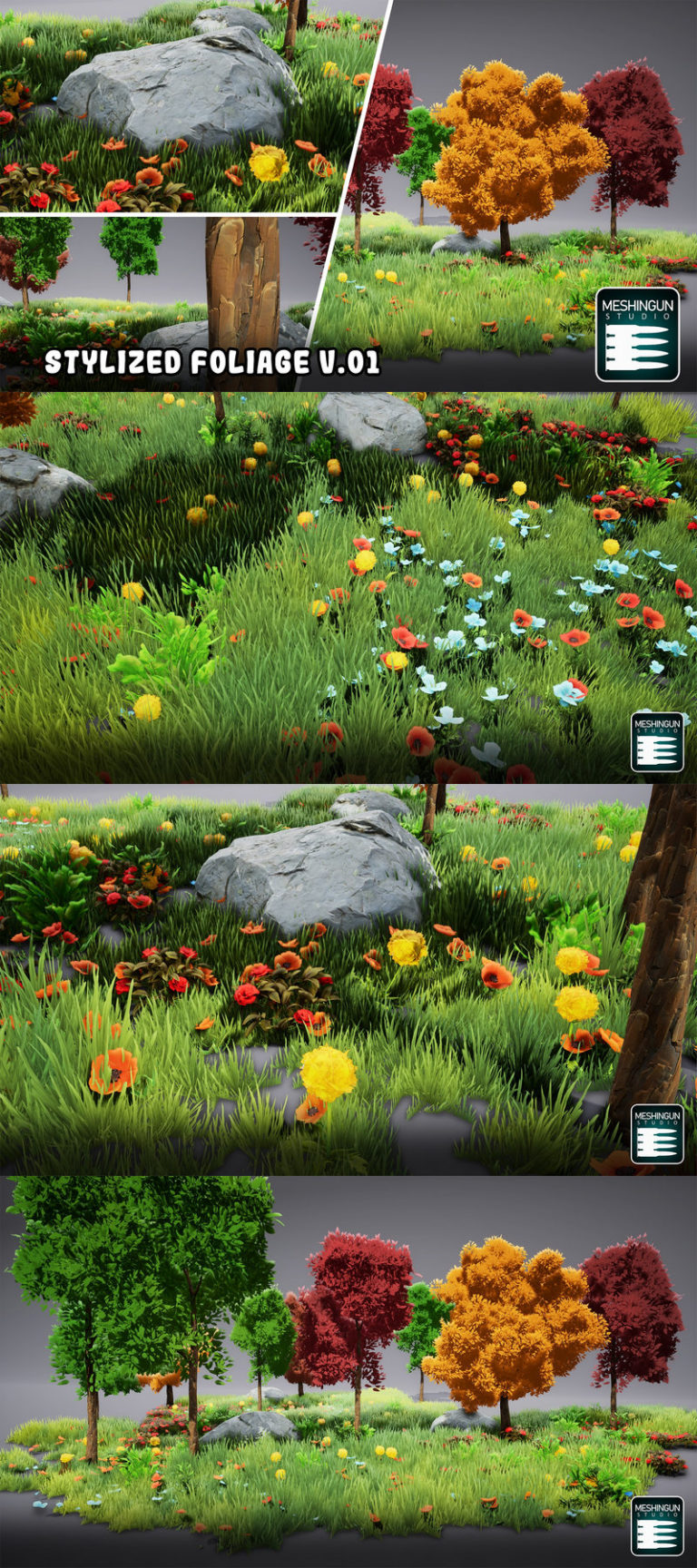 Desire FX 3d models | Stylized Foliage Pack V1