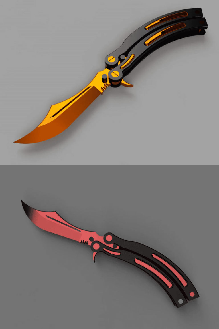 Desire FX 3d models CSGO Butterfly Knife 3D Print Model STL