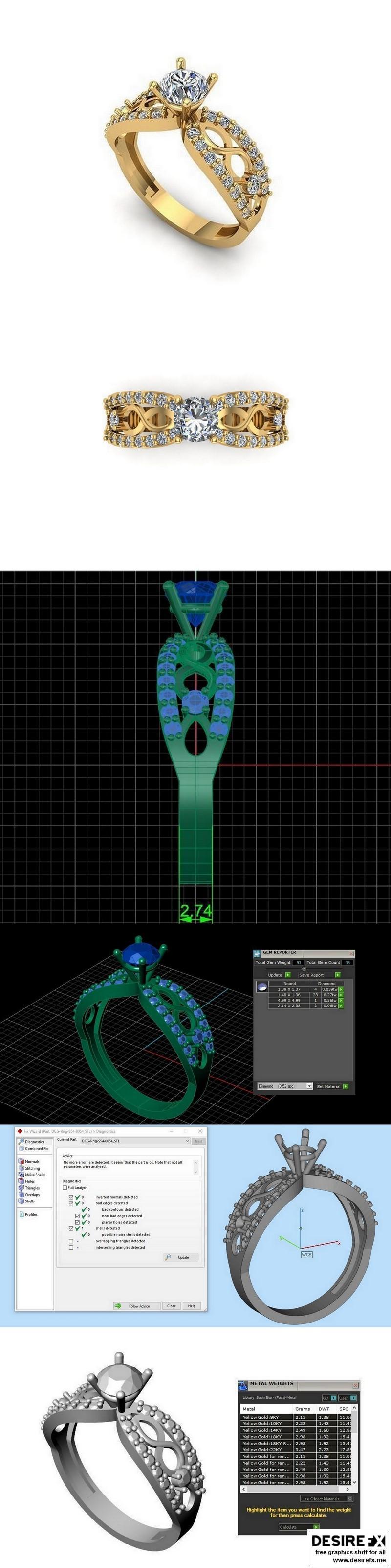 Desire FX 3d models | Solitaire ring