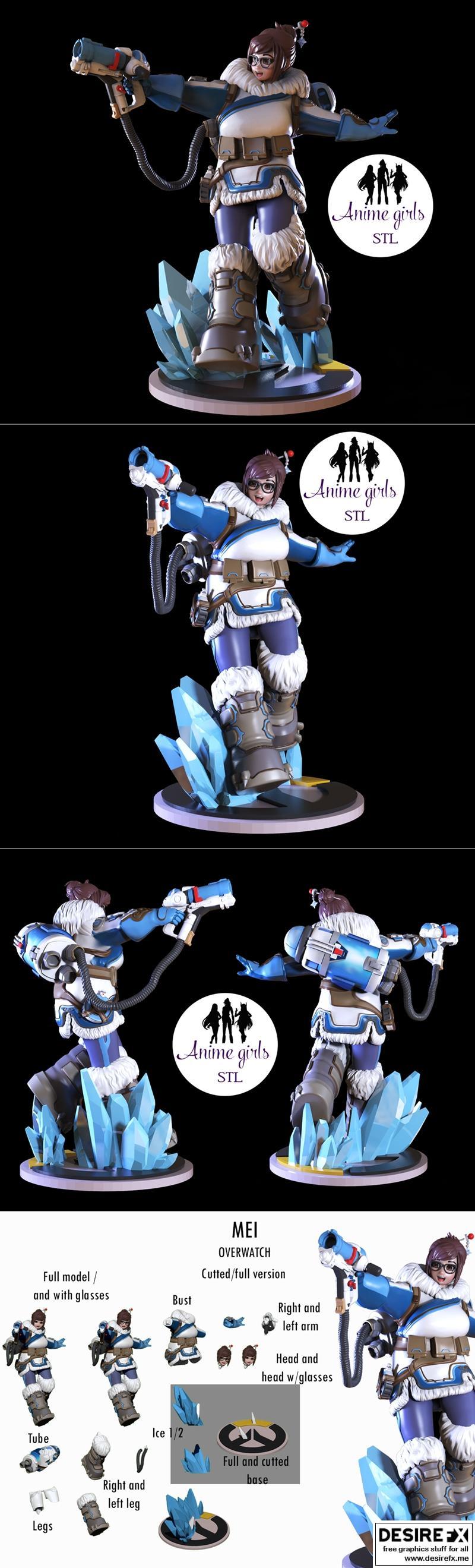 Desire FX 3d models | Mei – Overwatch – 3D Print Model STL