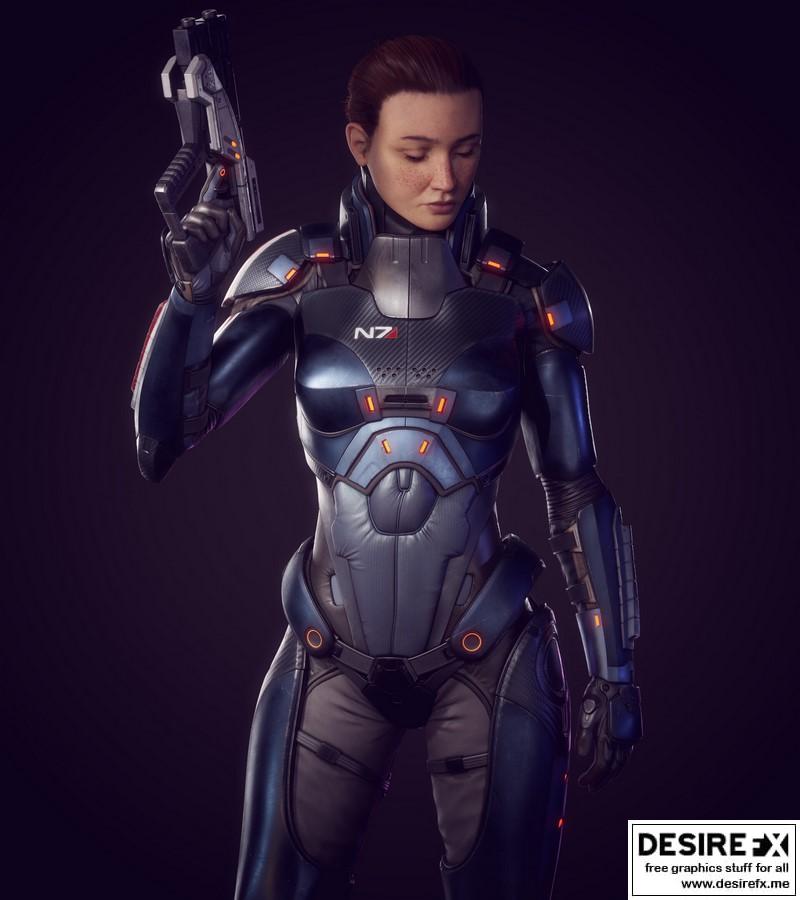 Desire FX 3d models | N7 Soldier Mass Effect Fan Art