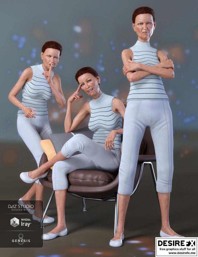 Z Free Spirited - Poses with Partials and Expressions for Genesis 3 & 8  Female | 3d Models for Daz Studio and Poser