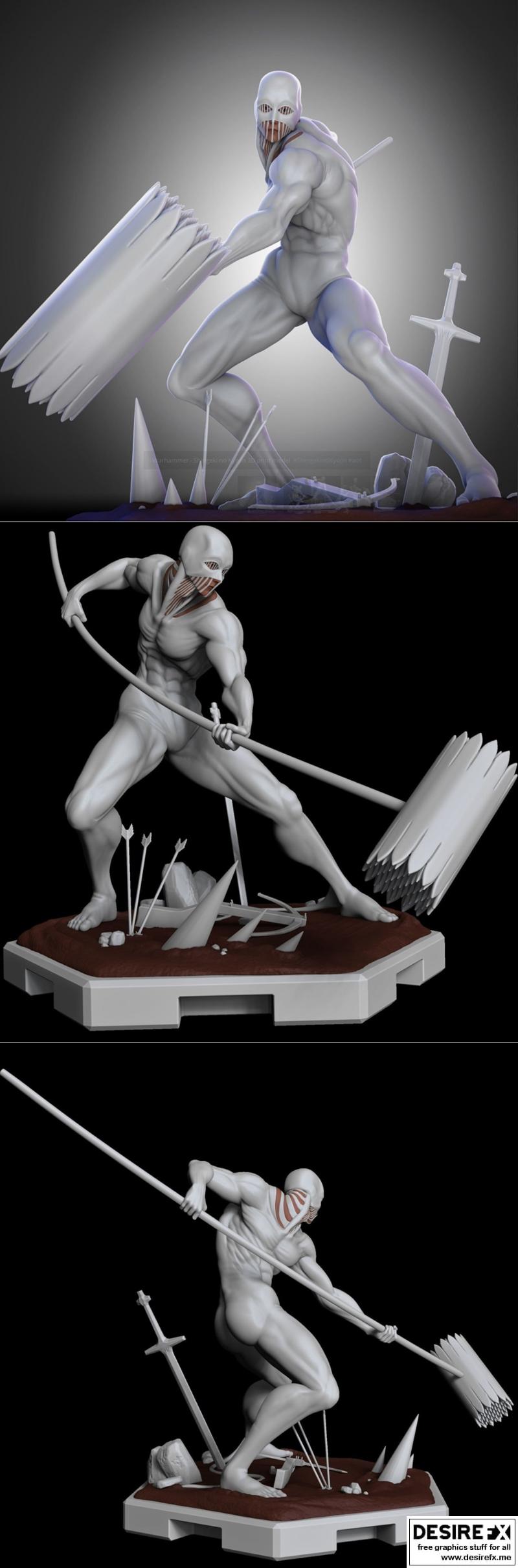 Female Titan - Shingeki no Kyojin 3D model 3D printable