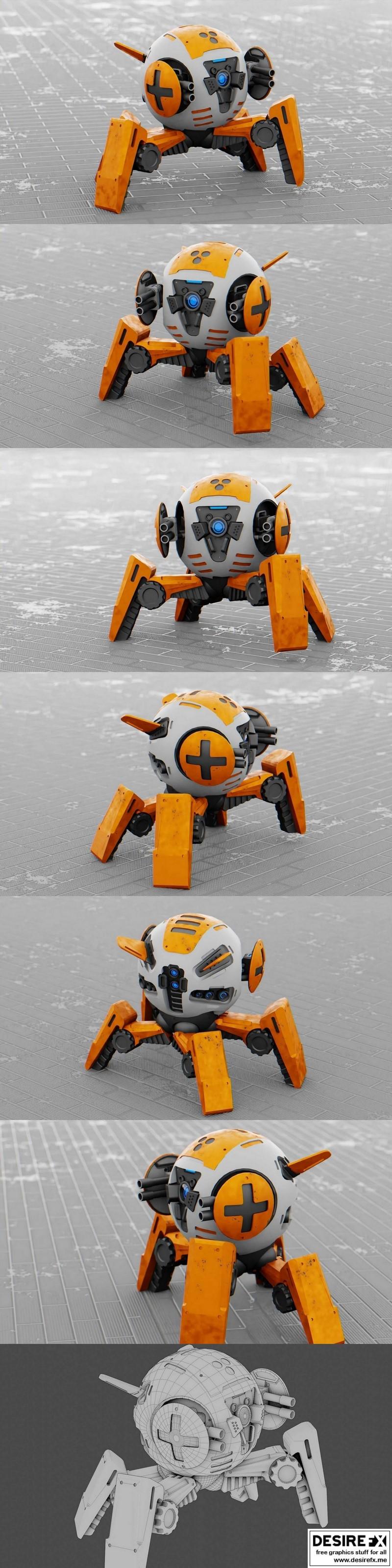 Desire FX 3d models | BATTLE DROID AERO RIGGED