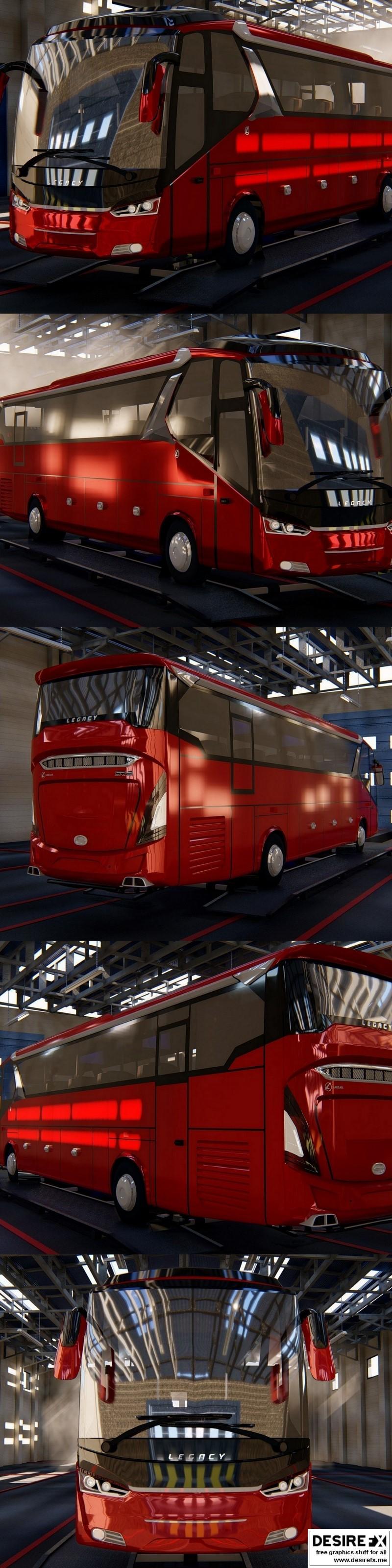 Desire FX 3d models | Indonesian bus Laksana All new Legacy SR2