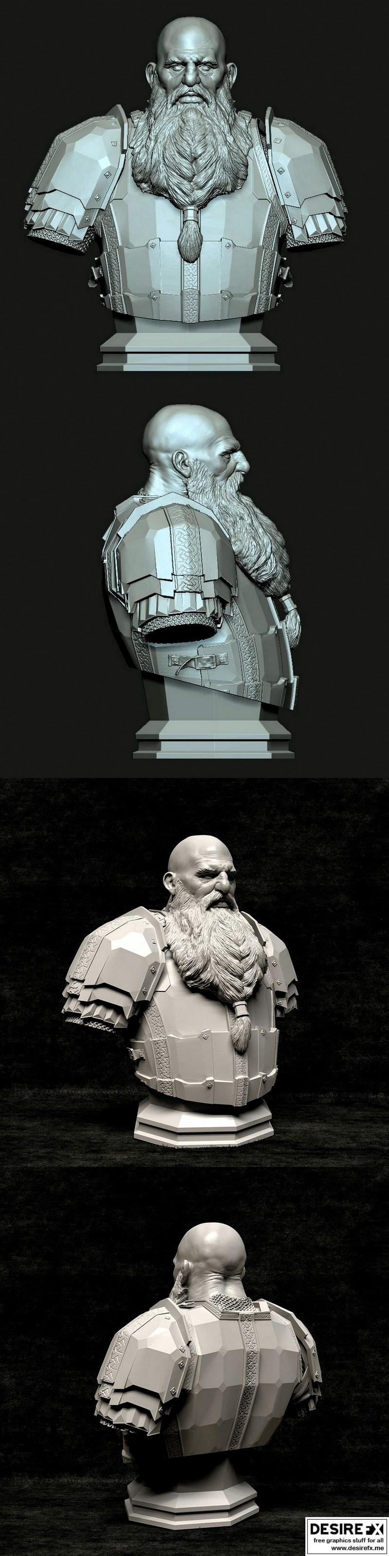 Desire FX 3d models | Iron Hill Dwarf Bust 3D print model