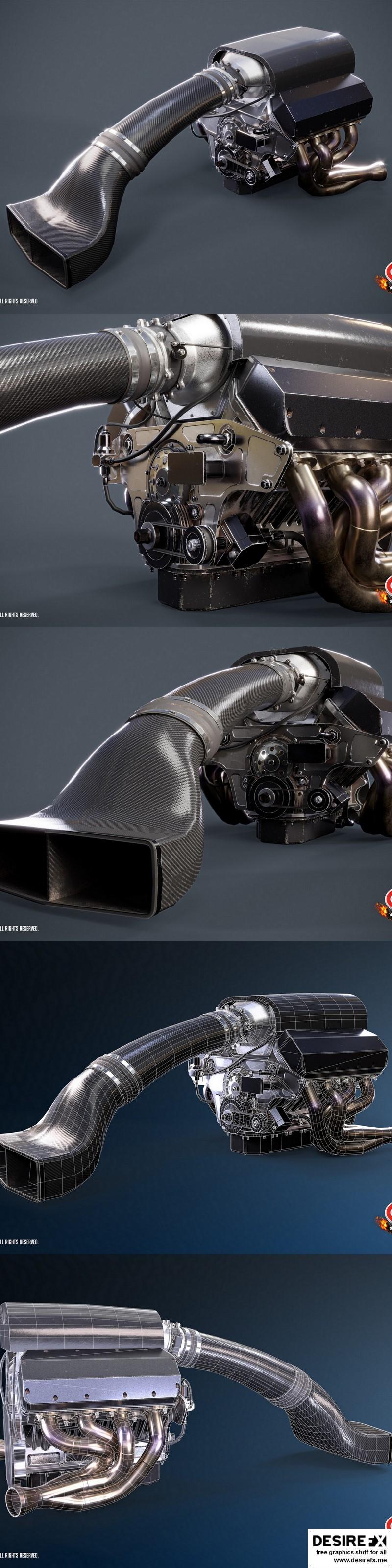Pro Stock Rendering Desire FX 3d models | Prostock Engine NHRA Championship Drag Racing