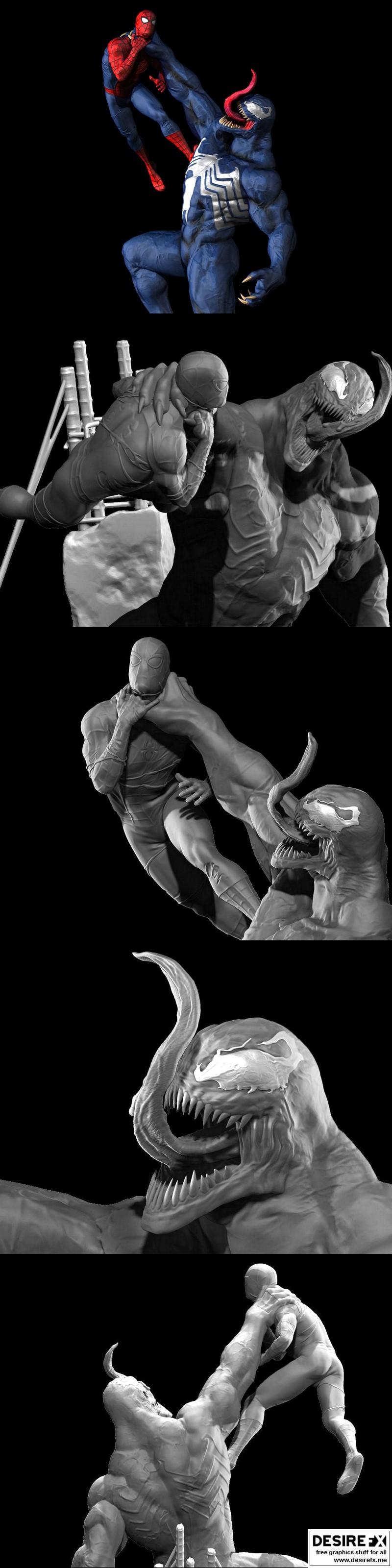 Desire FX 3d models | Venom vs Spider-Man 3D print model