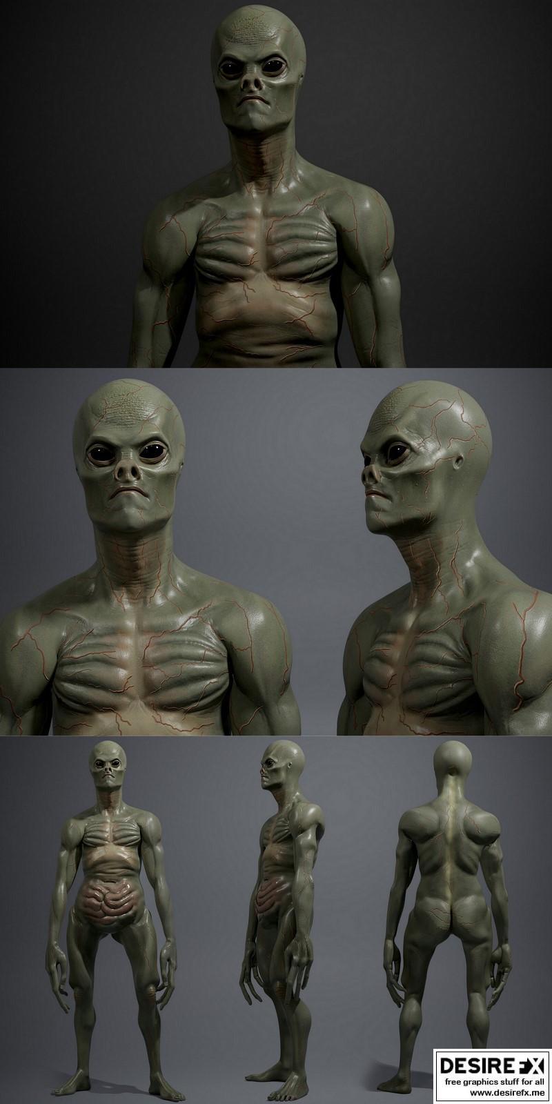 Alien Desenho Modelo 3D $10 - .dae .obj - Free3D