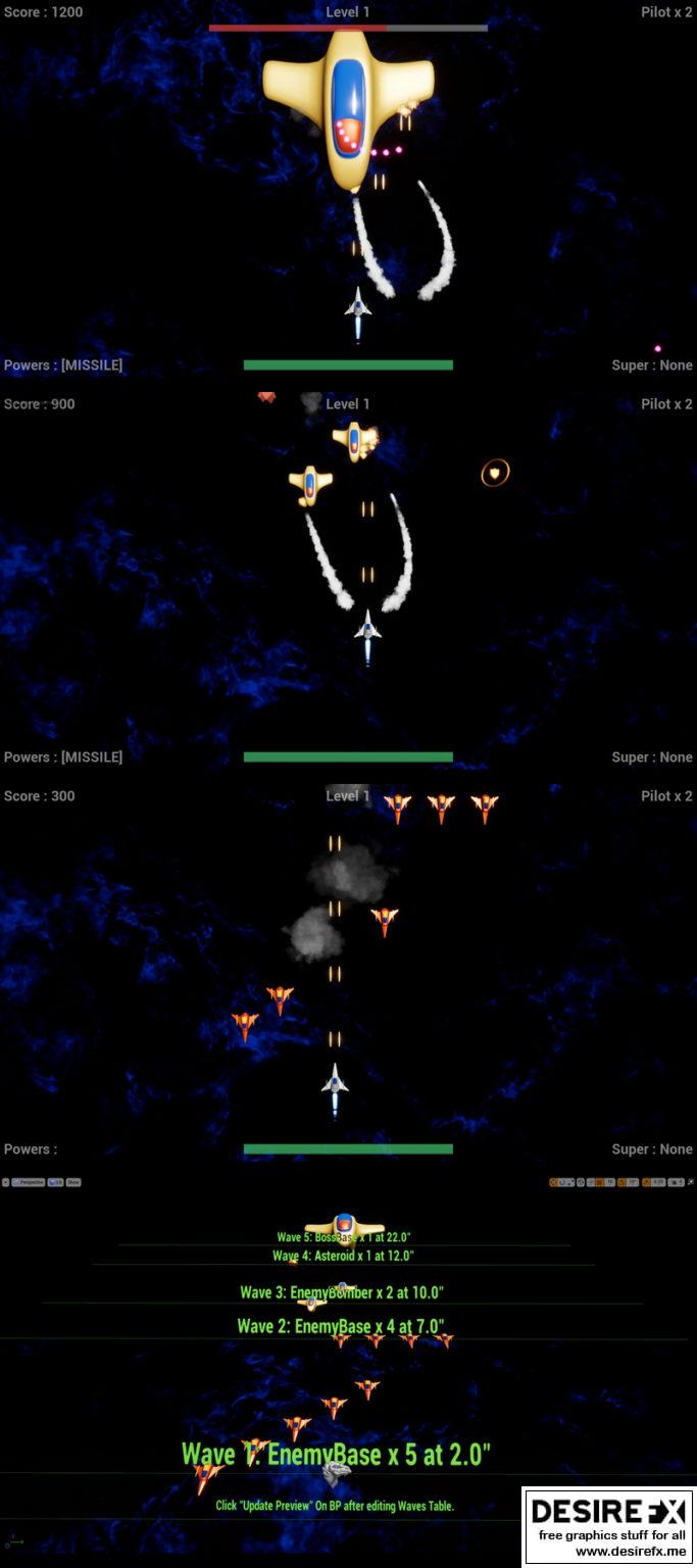 Desire FX 3d models | Top Down Space Shooter