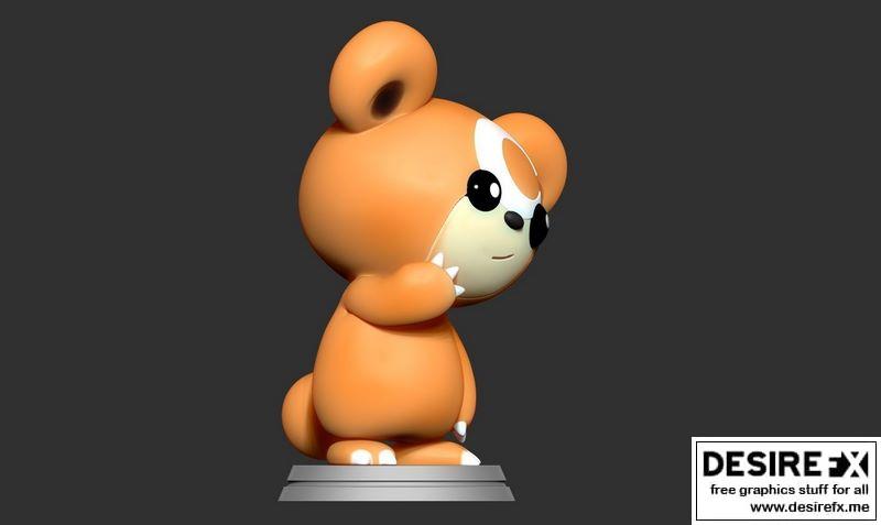 Desire FX 3d models | Teddiursa Pokemon Fanart 3D print model