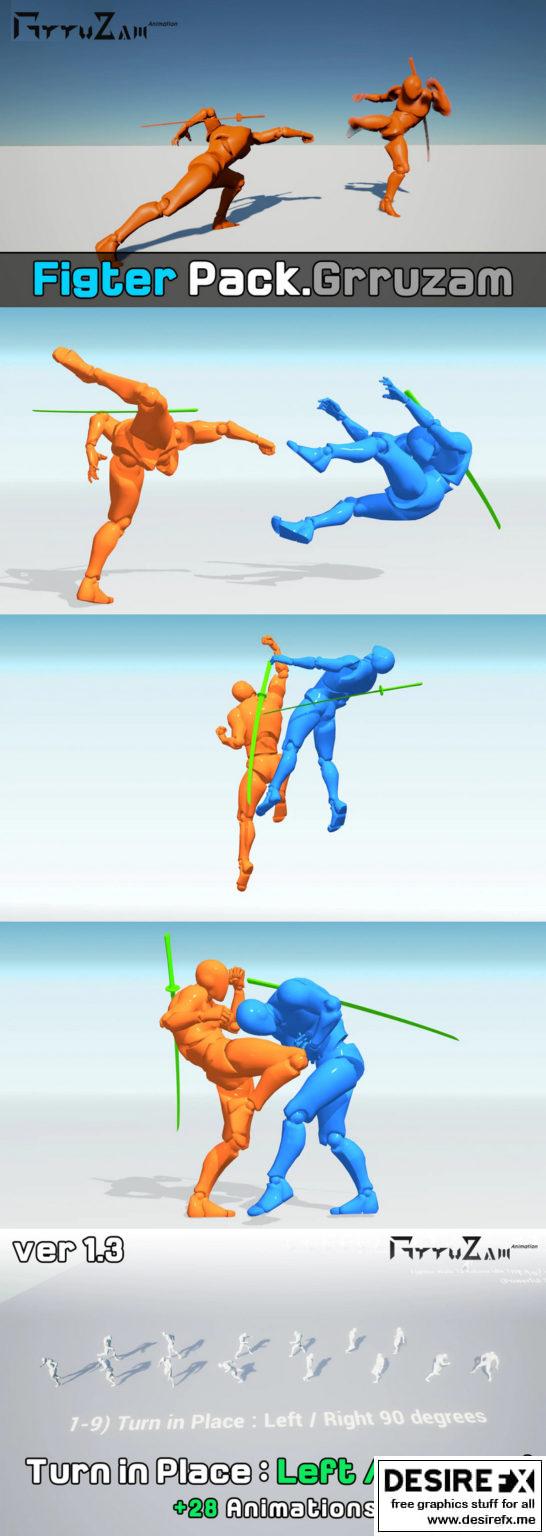 Desire FX 3d models Powerful Fighter Pack