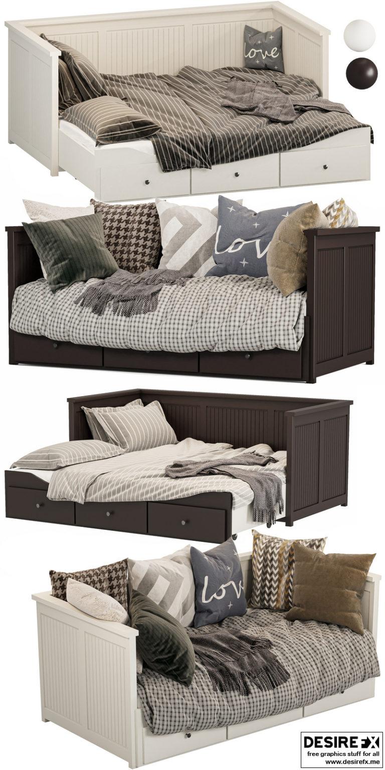 Desire FX 3d models Ikea Hemnes Bed 3D Model