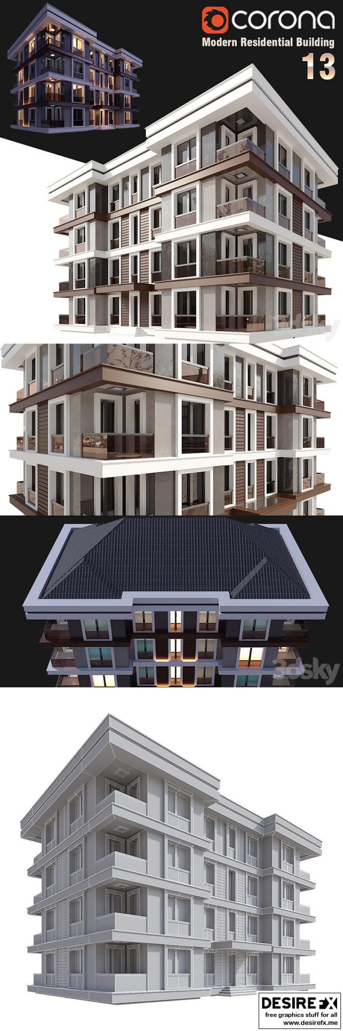 Desire FX 3d models | Modern Residential Building 13 – 3D Model