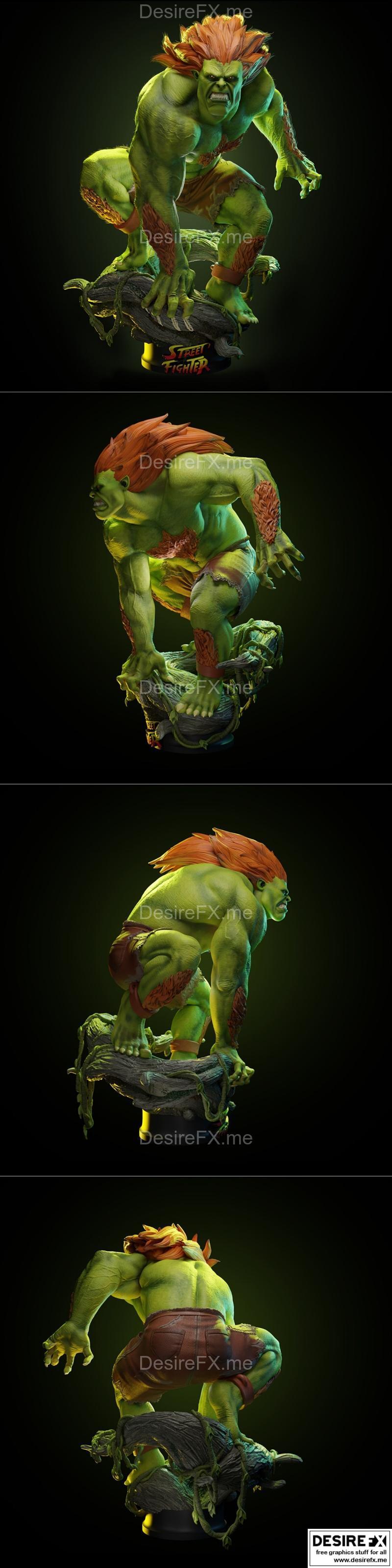3D file Blanka from Street Fighter 🦸・Design to download and 3D