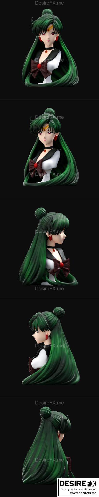 Desire FX 3d models | Sailor Pluto bust – 3D Print Model STL