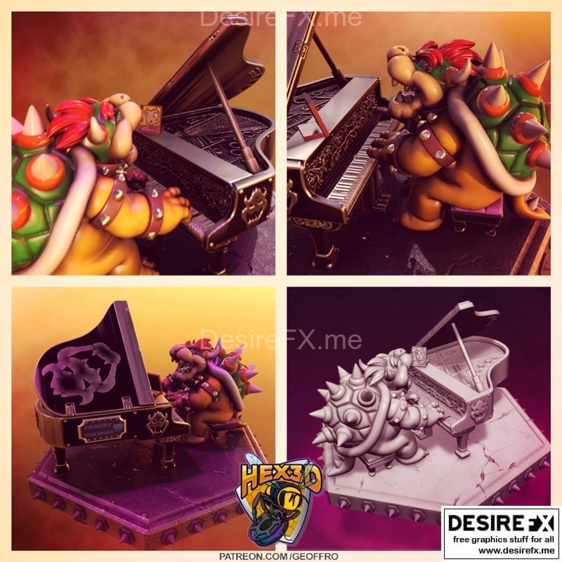 BOWSER - PEACHES - PIANO 3D model 3D printable