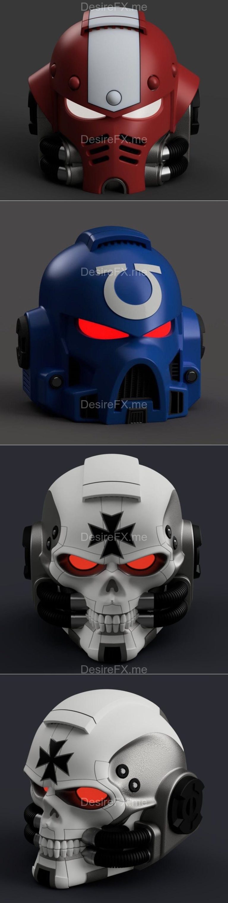 Desire FX 3d models | WH40K – Space Marine Helmet and Chaplain Helmet ...