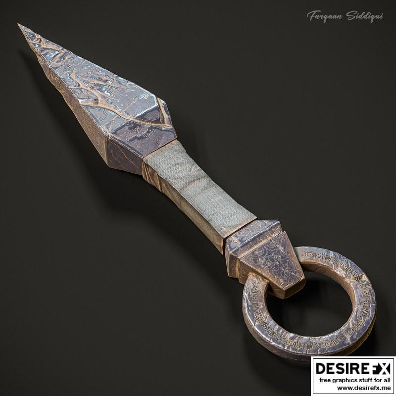 Desire FX 3d models | Realistic Ancient Dagger PBR