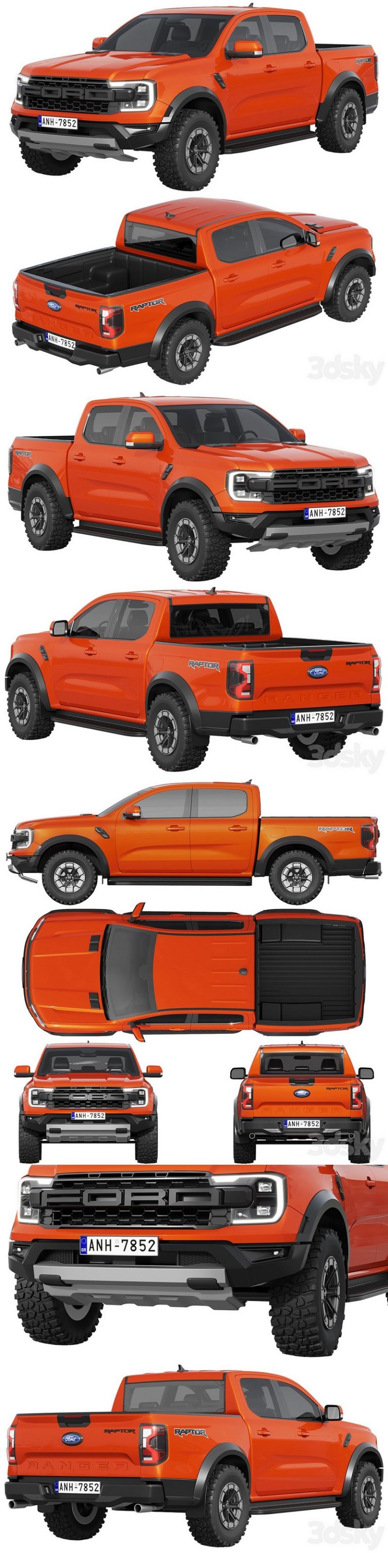 Ford Ranger Raptor All Model Desire FX 3d models | Ford Ranger Raptor 2023