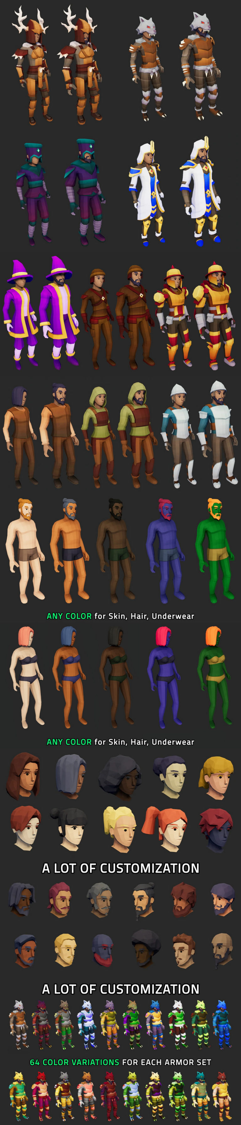 Desire FX 3d models | Low Poly Human – RPG Characters