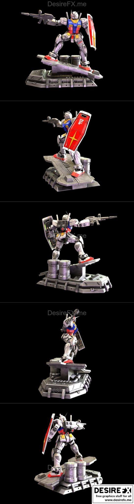 Desire FX 3d models | RX78 Gundam Statue – 3D Print Model STL