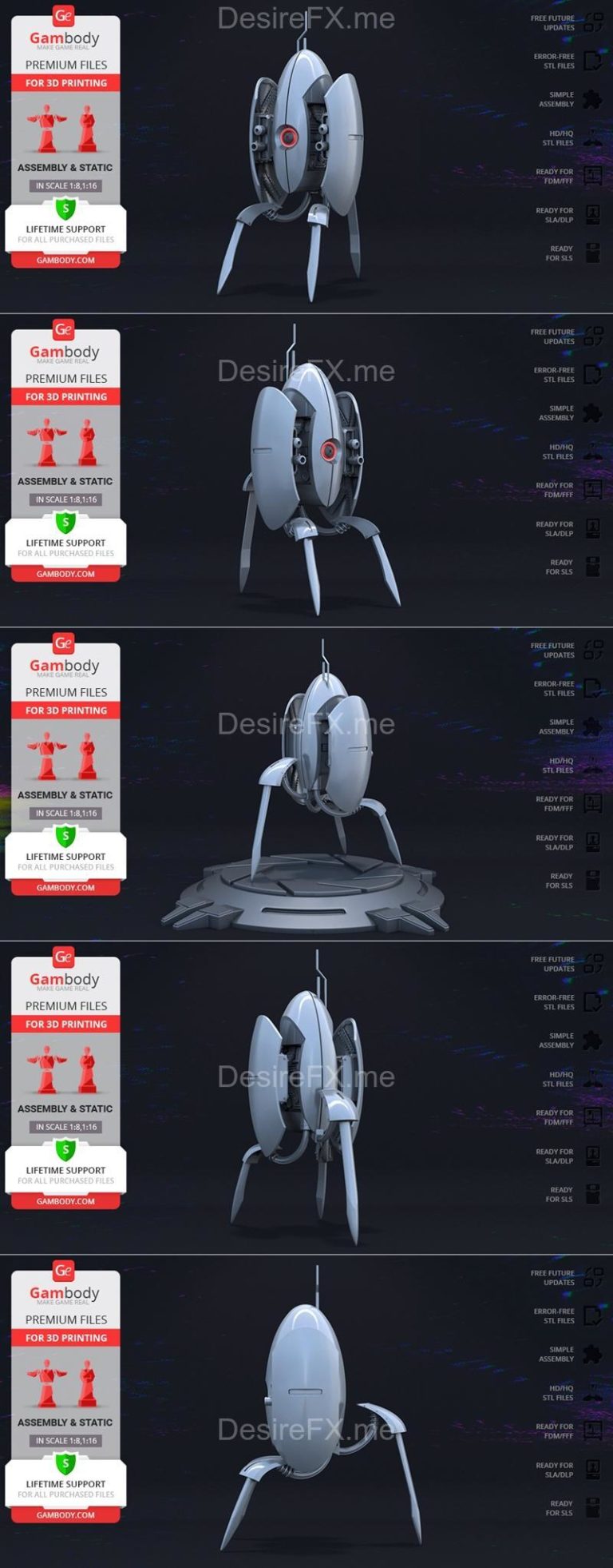Desire FX 3d models | Gambody – Sentry Turret – 3D Print Model STL