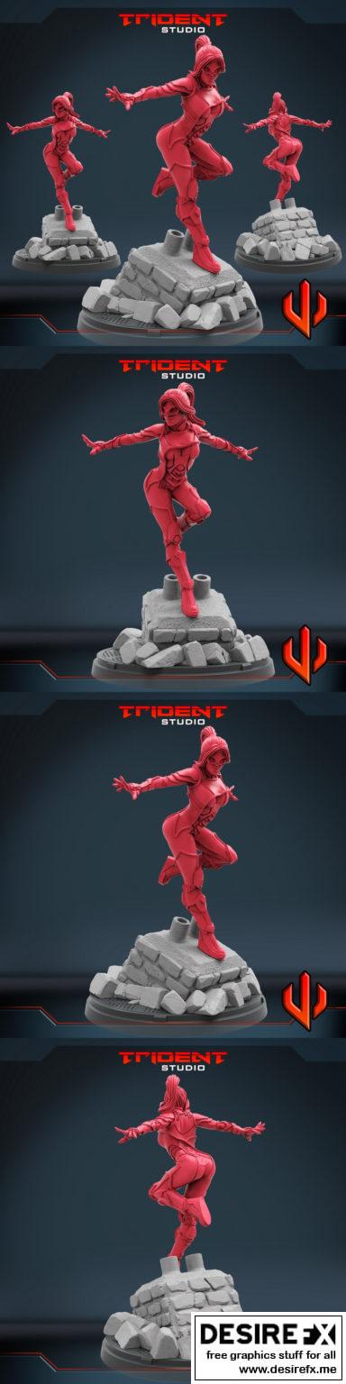 Desire FX 3d models | Black Cat – Marvel Comics – 3D Print Miniature