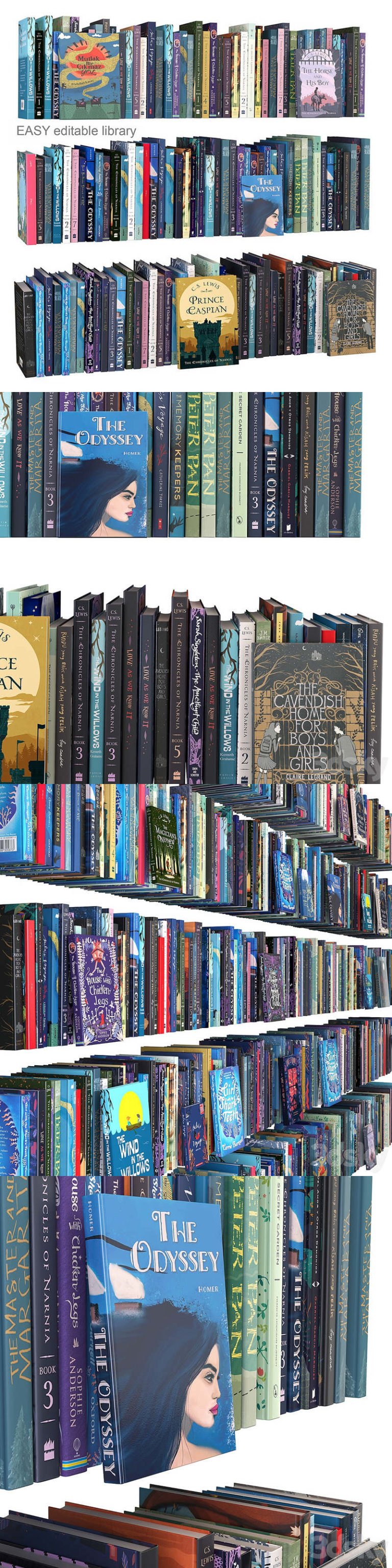 Desire FX 3d models | Editable Random Books Children – 3D Model
