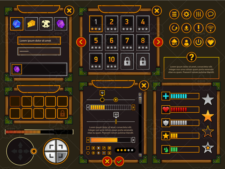 Core gui. Игровой Интерфейс. UI В играх. UI Интерфейс для игры. Элементы интерфейса игры.
