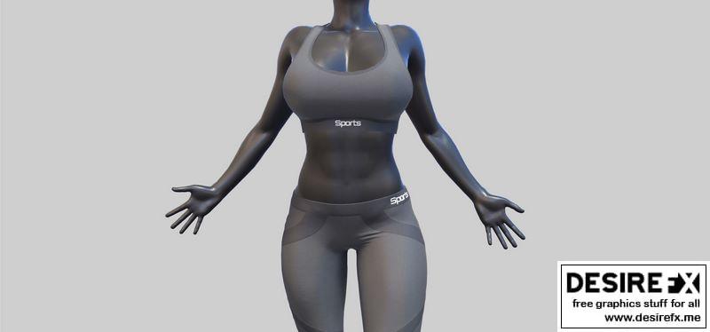 Desire FX 3d models  Female Sportswear with mannequin