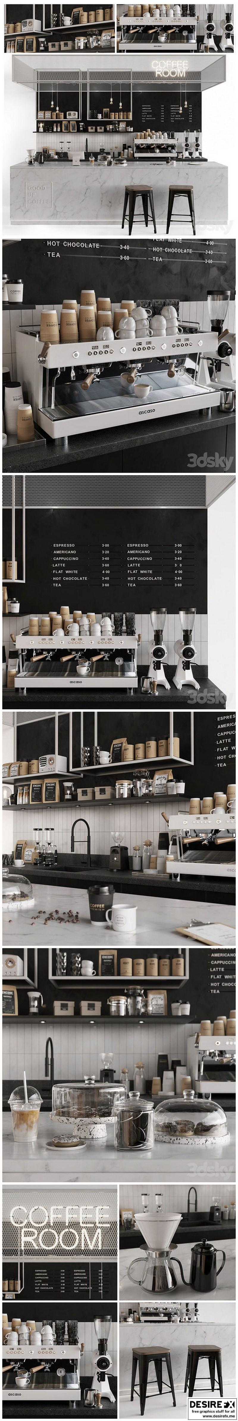Desire FX 3d models | Coffee shop 002 – 3D Model
