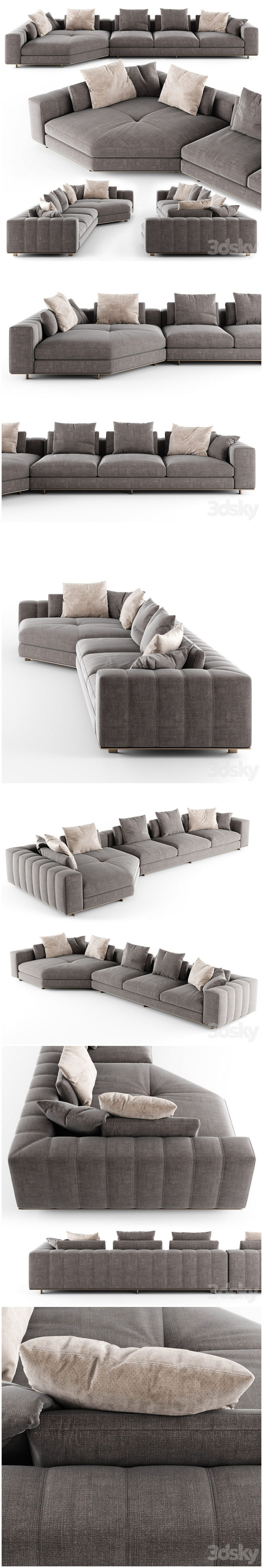 Desire FX 3d models | Minotti FREEMAN DUVET sofa 02 – 3D Model