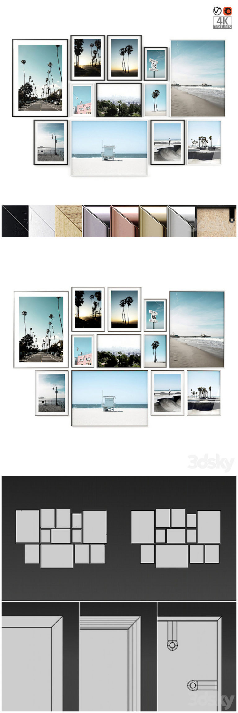 Desire FX 3d models | Poster Set Beach Palms – 3D Model