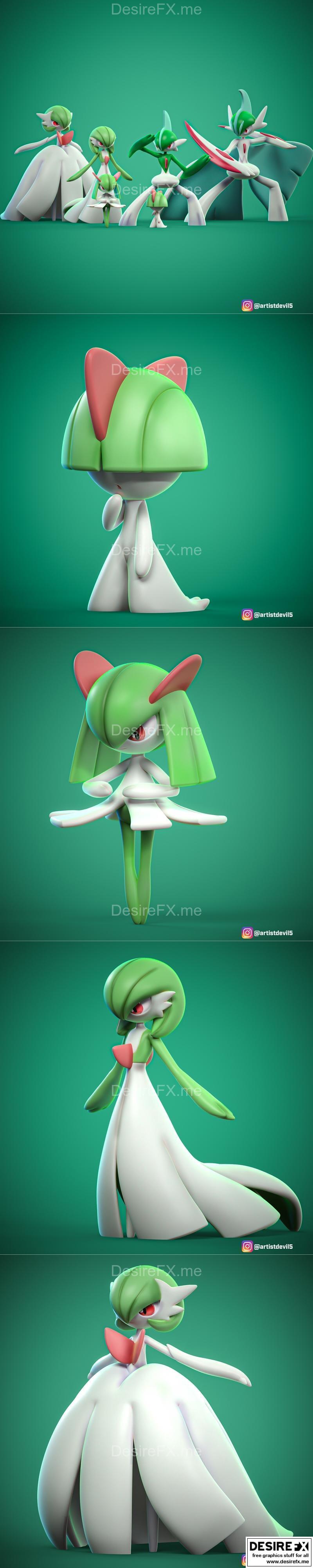 MEGA GARDEVOIR POKEMON 3D model 3D printable