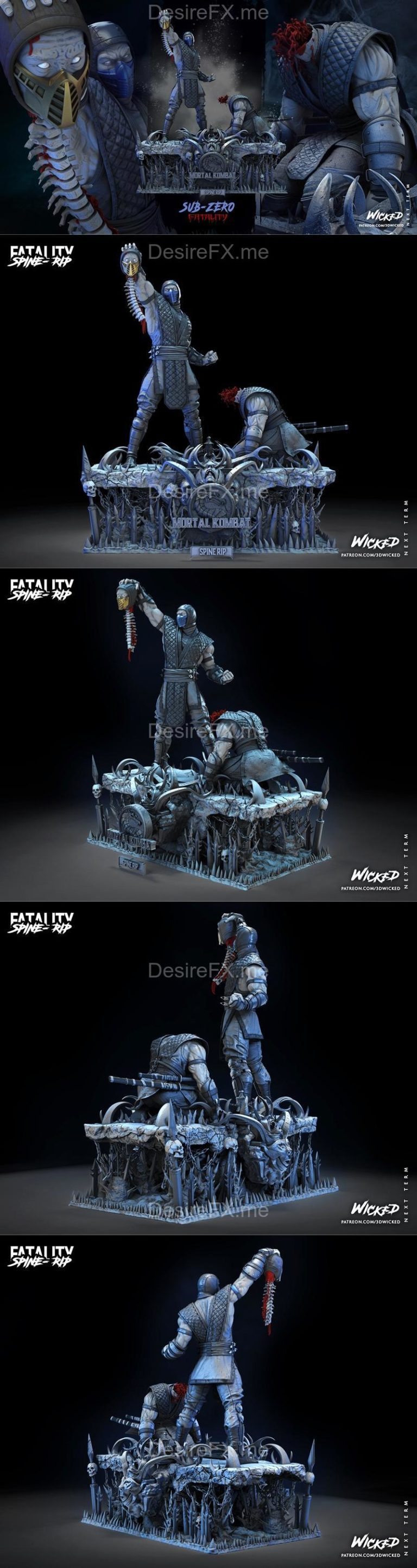 Desire FX 3d models | WICKED – Sub Zero and Scorpion Diorama SPINE RIP ...