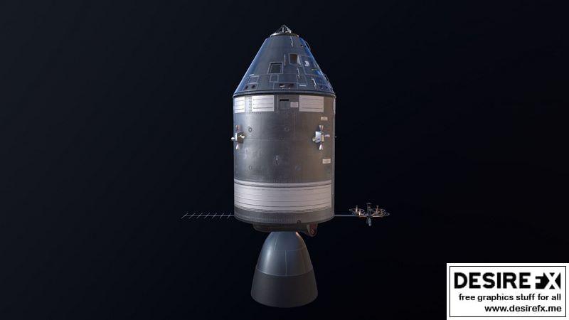 Command Module 3d Print Desire FX 3d models | Apollo command and service module Low-poly 3D model