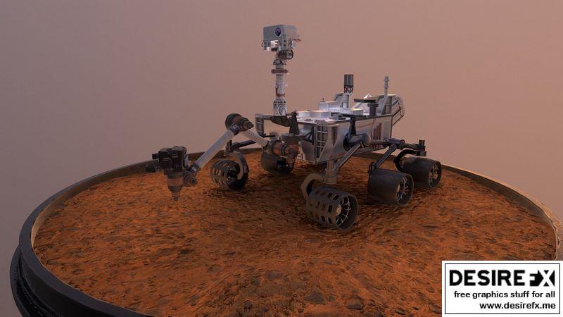 Desire FX 3d models | Curiosity – Mars Rover Low-poly 3D model