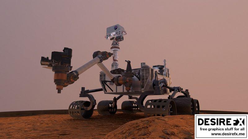 Desire FX 3d models | Curiosity – Mars Rover Low-poly 3D model