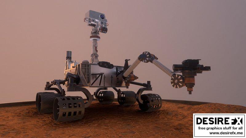 Desire FX 3d models | Curiosity – Mars Rover Low-poly 3D model