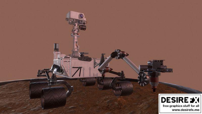 Desire FX 3d models | Curiosity – Mars Rover Low-poly 3D model