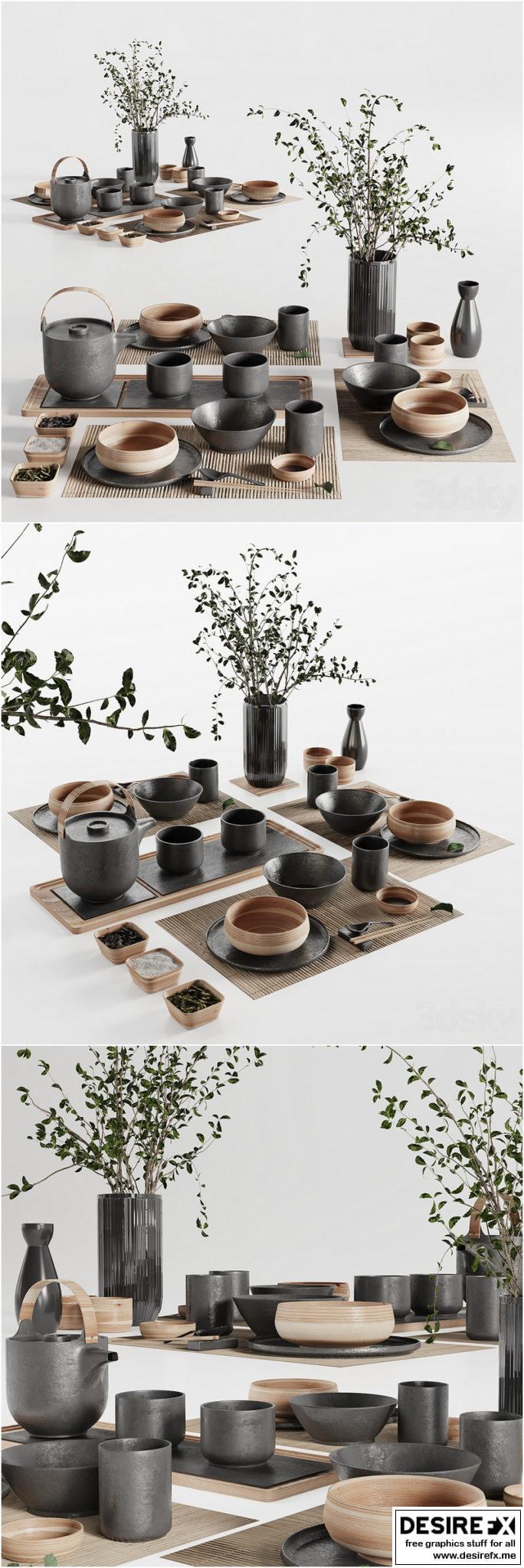 Desire FX 3d models | Japanese tableware set 20 – 3D Model