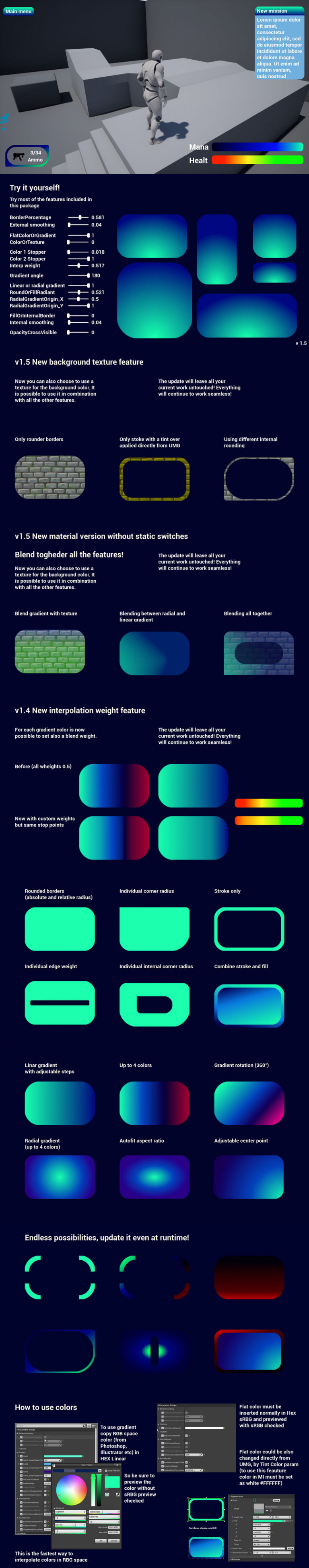 Border Ui Reference Desire FX 3d models | Procedural UI – Background and Borders UMG ...