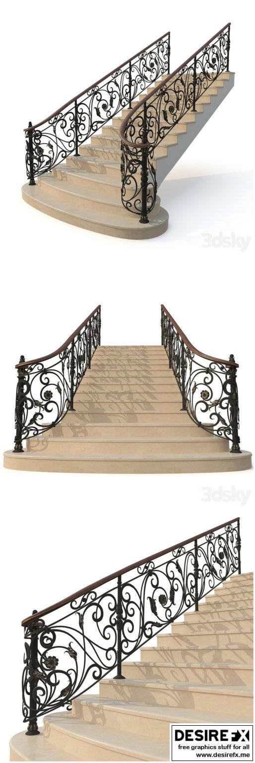 Yellow Railing 3d Desire FX 3d models | Railing_1211 – 3D Model