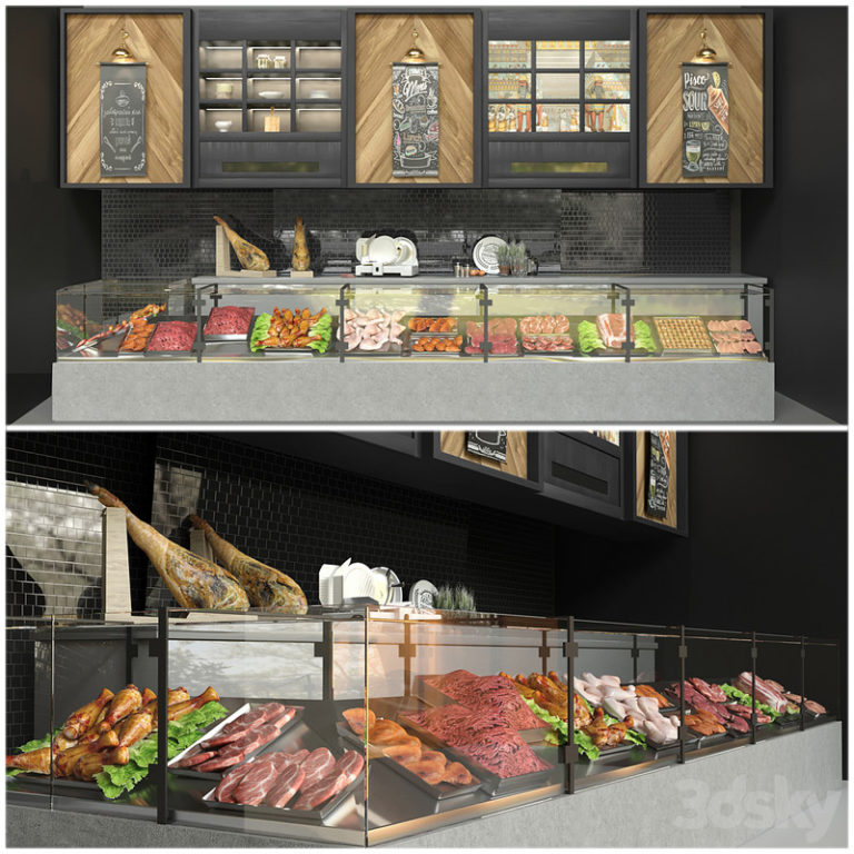 Desire FX 3d models | Showcase in a supermarket with semi-finished ...